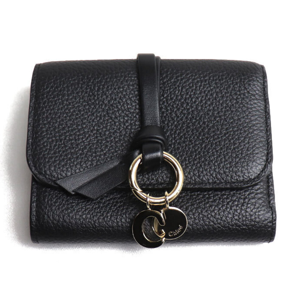 Chloe Alphabet Trifold Wallet Black